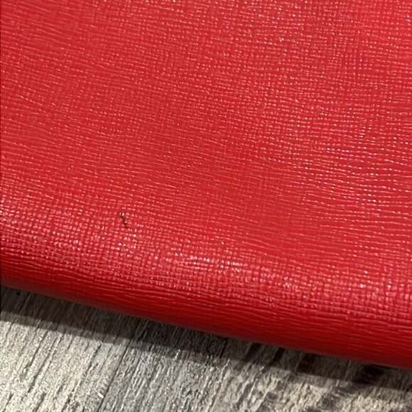 Furla Red Saffiano Leather Zip Around Wallet - Picture 10 of 16